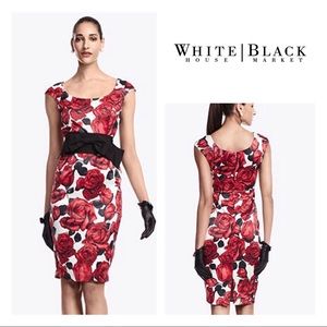 White House Black Market Rose Satin Dress
